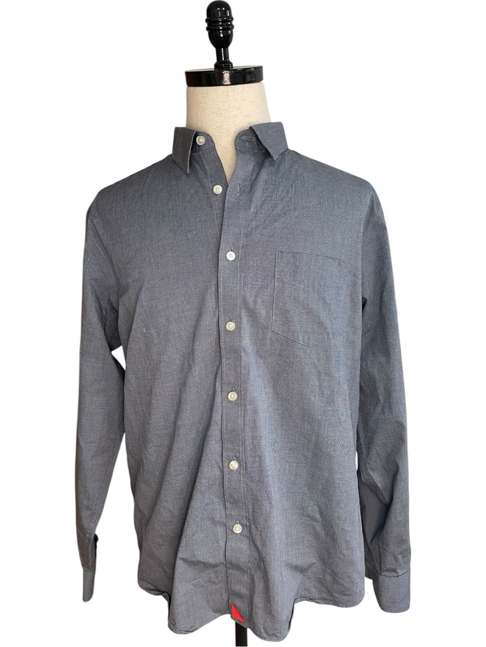 UNTUCKit Pio Cesare Relaxed Fit Wrinkle Free Button Down Shirt Blue